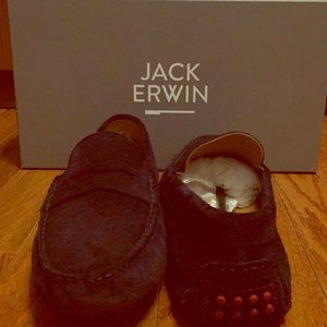Used Jack Erwin “Ernie” Navy Suede Loafers Sz 7